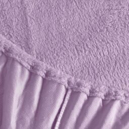 OHS Teddy Fleece Thermal Fitted Bed Sheet in Lilac - Size: King Fitted - thumbnail 3