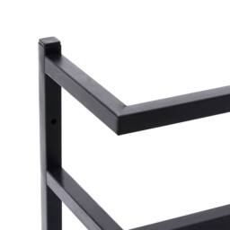 Berkfield Home Towel Rack Black 24x12x48 cm Steel - Size: 24 x 12 x 48 cm - thumbnail 6