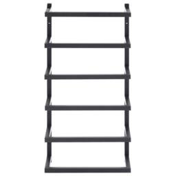 Berkfield Home Towel Rack Black 24x12x48 cm Steel - Size: 24 x 12 x 48 cm