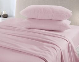 HomeSpace Direct Brushed Cotton Flannelette Duvet Cover Set in Pink - Size: Super King - thumbnail 2