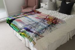 Benjamin Tate Design London Street Light Blanket in Natural - Size: 120 cm x 150 cm - thumbnail 3