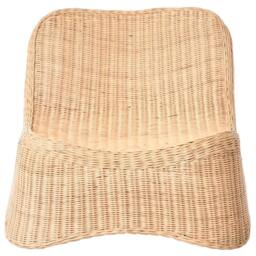 Wyld and Coco Natural Rattan Garden Armchair and Footstool Set Low Stackable - thumbnail 6