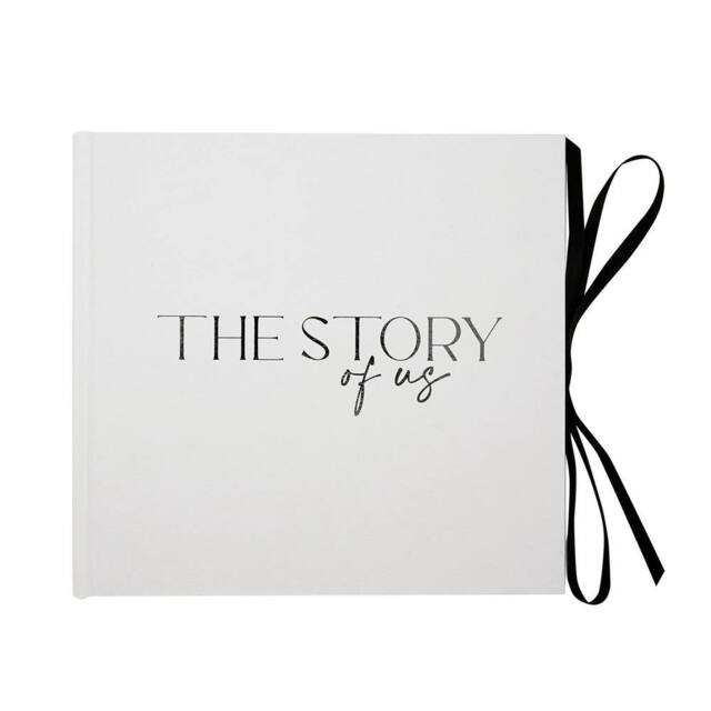 Amore by Juliana Wedding Gift Textured Photo Album The Story Of Us in White - image 1