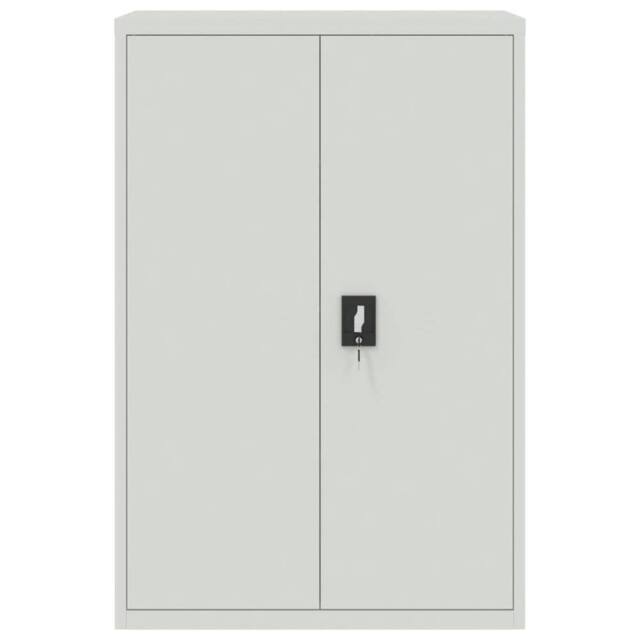 Berkfield Home Office Cabinet 90x40x140cm Steel Grey - Size: 90 x 40 x 140 cm - image 1