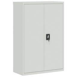 Berkfield Home Office Cabinet 90x40x140cm Steel Grey - Size: 90 x 40 x 140 cm - thumbnail 3