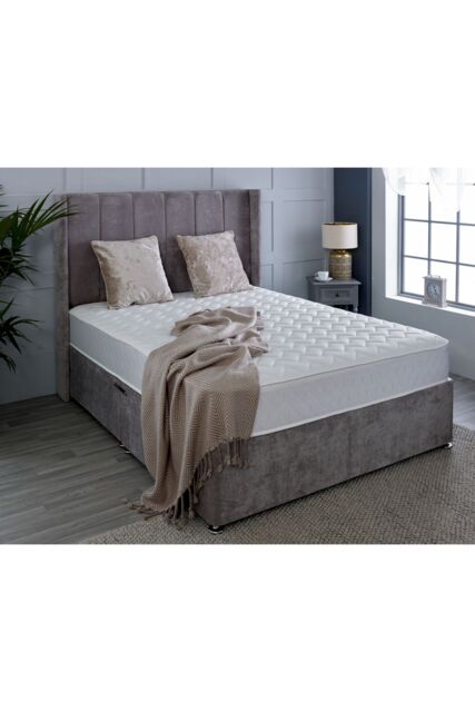 Starlight Beds Essentials Zig Zag Memory Foam Spring Mattress Soft Feel Cool Touch in Grey - Size: King - image 1