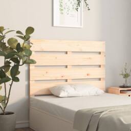 Berkfield Home Headboard 90x3x80 cm Solid Wood Pine in Natural - Size: 90 x 3 x 80 cm - thumbnail 1
