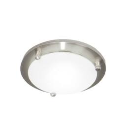 Netlighting Flush Ceiling Light Stainless Steel in Silver