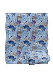 JQ Licensing Jl-Jp-Jq Sailfish Tiki Fishing Pattern Silky Touch Super Soft Throw Blanket 152 X 127 cm in White - thumbnail 2