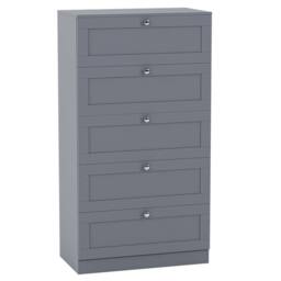 Home Discount Vida Designs Altino 5 Drawer Chest of Drawers Bedroom Furniture in Grey - thumbnail 6