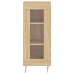Berkfield Home Sideboard Sonoma Oak 34.5x34x90 cm Engineered Wood in Brown - thumbnail 5