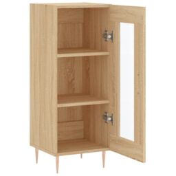 Berkfield Home Sideboard Sonoma Oak 34.5x34x90 cm Engineered Wood in Brown - thumbnail 6