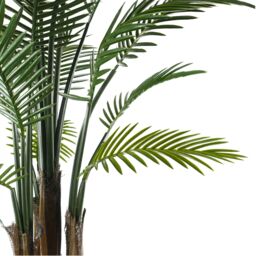 Leaf Artificial Tropical Raphis Palm Tree with Natural Trunk UV PROTECTED OUTDOOR Botanik in Green - thumbnail 2