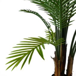 Leaf Artificial Tropical Raphis Palm Tree with Natural Trunk UV PROTECTED OUTDOOR Botanik in Green - thumbnail 4