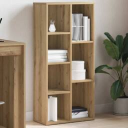 Berkfield Home Classic Book Cabinet Artisan Oak 50x25x104 cm in Brown - Size: 50 x 25 x 104 cm - thumbnail 2