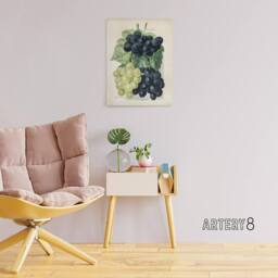 "Artery8 Vintage Illustration of Grape Varieties Wright Canvas Wall Art Print in White - Size: W12"" x H16""" - thumbnail 3