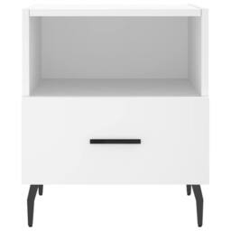 Berkfield Home Modern Bedside Cabinets 2 pcs White 40x35x47.5 cm Engineered Wood - thumbnail 7