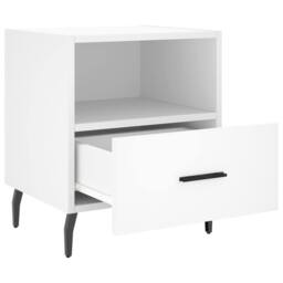Berkfield Home Modern Bedside Cabinets 2 pcs White 40x35x47.5 cm Engineered Wood - thumbnail 5