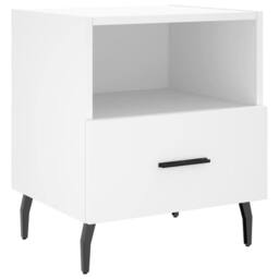 Berkfield Home Modern Bedside Cabinets 2 pcs White 40x35x47.5 cm Engineered Wood - thumbnail 6