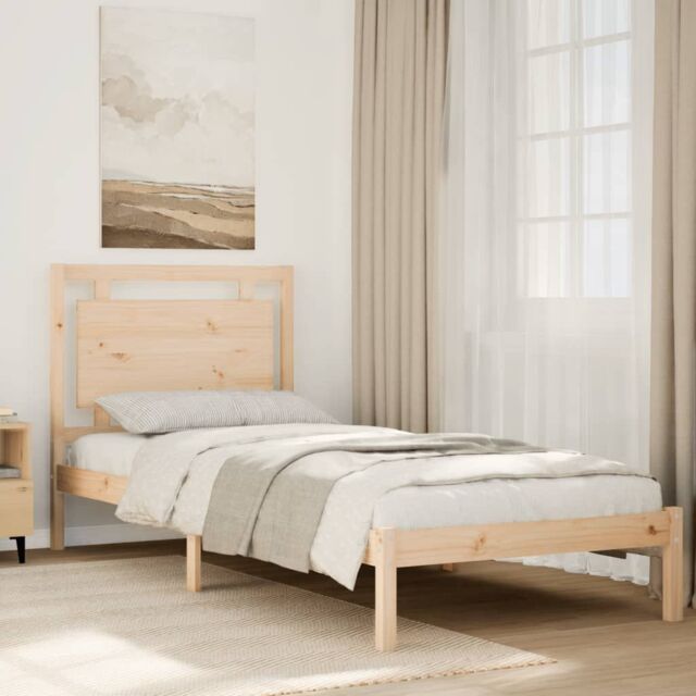 Berkfield Home Extra Long Bed Frame without Mattress¬†100x210 cm Solid Wood in Brown - Size: 100x210 cm - image 1