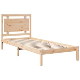 Berkfield Home Extra Long Bed Frame without Mattress¬†100x210 cm Solid Wood in Brown - Size: 100x210 cm - thumbnail 3