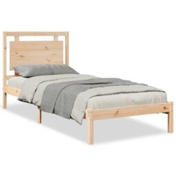 Berkfield Home Extra Long Bed Frame without Mattress¬†100x210 cm Solid Wood in Brown - Size: 100x210 cm - thumbnail 2