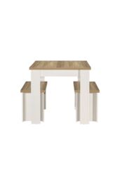 Birlea Dining Table & Bench Set Highgate 2 Kitchen Traditional in Cream - thumbnail 7