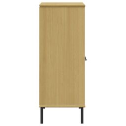 Berkfield Home Bookcase with Metal Legs Brown 90x35x90.5 cm Solid Wood OSLO - thumbnail 6