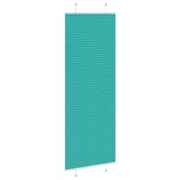 Berkfield Home Pleated Blind Petrol Green 80x200 cm Fabric Width 79.4 cm Polyester - thumbnail 4