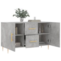 Berkfield Home Sideboard Concrete Grey 100x36x60 cm Engineered Wood - Size: 100 x 36 x 60 cm - thumbnail 4