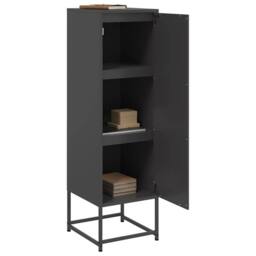 Berkfield Home Highboard Black 36x39x123 cm Steel - Size: 36 x 39 x 123 cm - thumbnail 5