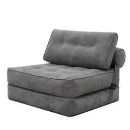 Nordara Grey Levede 3-IN-1 Convertible Sofa Bed Portable Lightweight Foldable - thumbnail 1