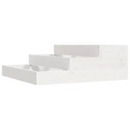 Berkfield Home Planter White 78x78x27 cm Solid Wood Pine - Size: 78 x 78 x 27 cm - thumbnail 3