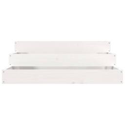 Berkfield Home Planter White 78x78x27 cm Solid Wood Pine - Size: 78 x 78 x 27 cm - thumbnail 4