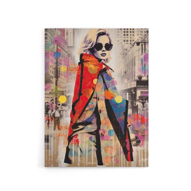 "Artery8 New York Fashion Advert Pop Collage Canvas Wall Art Print - Size: W18"" x H24""" - image 1
