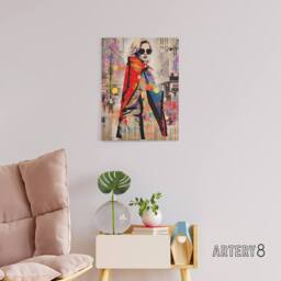 "Artery8 New York Fashion Advert Pop Collage Canvas Wall Art Print - Size: W18"" x H24""" - thumbnail 3
