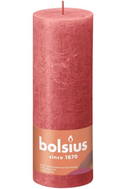 KDMD Blossom Pink Bolsius Rustic Shine Pillar Candle 190 x 68mm - image 1