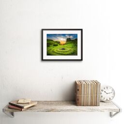 "Artery8 Wall Art Print Fairy Glen Sunset Skye Scotland Art Black Framed 9x7 inch - Size: W7"" x H9""" - thumbnail 2