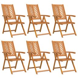 Berkfield Home Reclining Garden Chairs 6 pcs Solid Wood Acacia - thumbnail 2