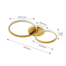 COMELY LED Ceiling Light, 42W Round Golden Ceiling Lights, Cool White 6500K in Gold - thumbnail 7