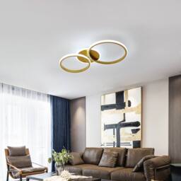 COMELY LED Ceiling Light, 42W Round Golden Ceiling Lights, Cool White 6500K in Gold - thumbnail 2