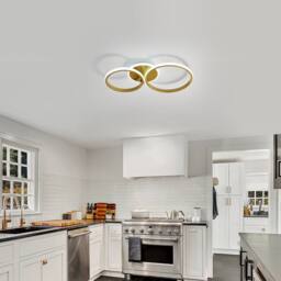 COMELY LED Ceiling Light, 42W Round Golden Ceiling Lights, Cool White 6500K in Gold - thumbnail 4