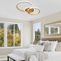 COMELY LED Ceiling Light, 42W Round Golden Ceiling Lights, Cool White 6500K in Gold - thumbnail 5