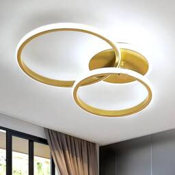 COMELY LED Ceiling Light, 42W Round Golden Ceiling Lights, Cool White 6500K in Gold - thumbnail 1