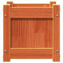 Berkfield Home Garden Planter Wax Brown 31x31x31 cm Solid Wood Pine - Size: 31 x 31 x 31 cm - thumbnail 6