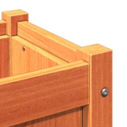 Berkfield Home Garden Planter Wax Brown 31x31x31 cm Solid Wood Pine - Size: 31 x 31 x 31 cm - thumbnail 9