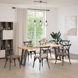 Berkfield Home Console Table Legs U-Shaped 2 pcs Anthracite 28x(72-73) cm Steel in Black - thumbnail 3