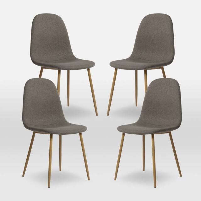 Home Garden Direct ASTERIA Dining Chairs Set of 4 in Dark Grey - image 1