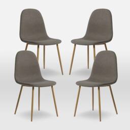 Home Garden Direct ASTERIA Dining Chairs Set of 4 in Dark Grey - thumbnail 1