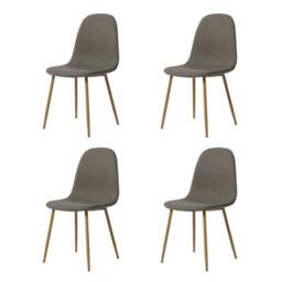 Home Garden Direct ASTERIA Dining Chairs Set of 4 in Dark Grey - thumbnail 4